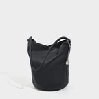 Retro soft leather bucket bag, women's shoulder underarm bag, commuter tote bag - SJB-DIAMOND ELITES
