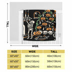 1pc Halloween Blanket Pumpkin Skull Throw Blanket Flannel Fleece Blanket For Women, Men, Fuzzy Plush Lightweight Blanket For Bedroom Couch Sofa Black Lootquake LLC
