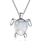 Fashion Turtle Simple Necklace Stud Earrings Set Pi-Mart