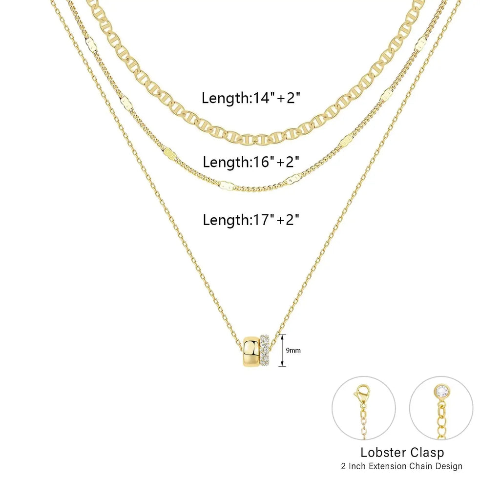 Necklace Zircon-laid Necklace Suit Women