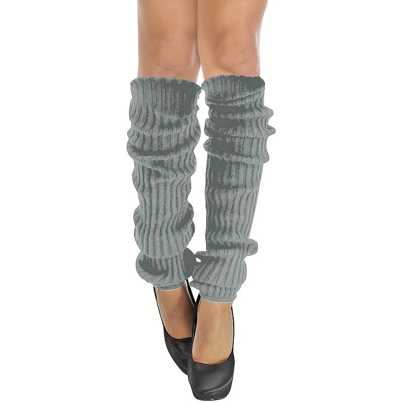 3 Pairs Of Ribbed-knitting Leg Warmer, Fashionable Winter Thermal JK Streetwear Casual Long Leg Warmer Socks For Women And Girls Lootquake LLC