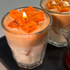1pc, 300g Caramel Latte Scented Candle, Handcrafted Soy Wax, Indoor Use, Crystal Accents, Oval Shape, Aromatherapy, Perfect for Home Decor, Suitable for Christmas, Halloween, Easter, Hanukkah, Thanksgiving, 0.26-2.64gal Capac Lootquake LLC
