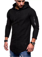 Men's Plus Size Casual Slim Fit Long Sleeve Hoodie THRIXINE