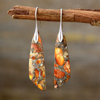 Bohemian Emperor Stone Geometric Pendant Earrings Pi-Mart