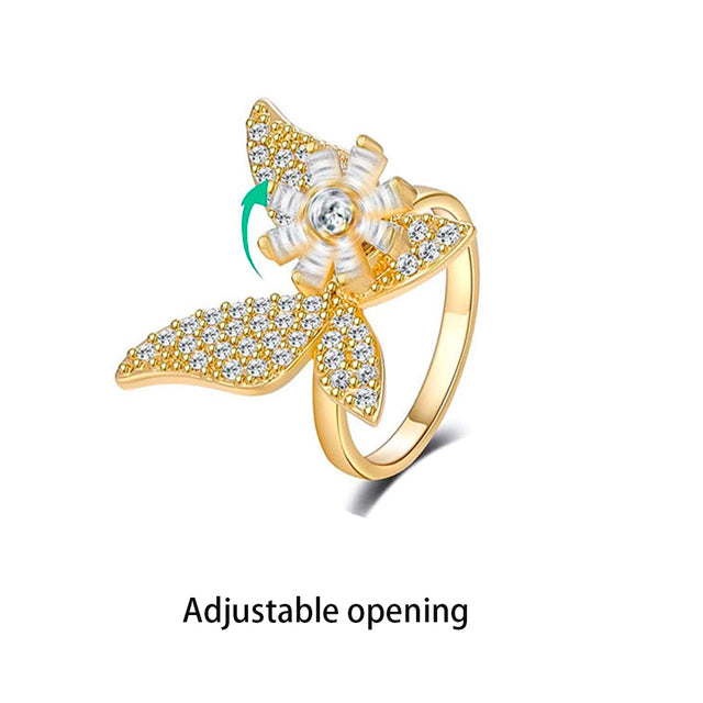 Rotating Four-Leaf Ring - SJB-DIAMOND ELITES