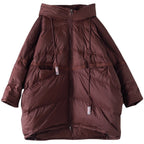 Plus Size White Duck Down Loose Down Jacket Pi-Mart