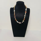 Handmade Premium Crystal Necklace |  Artisan Woven Jewelry with Alloy Accents  | Elegant Sparkling Statement Necklace for Women (MAC345)
