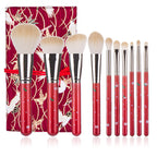 Christmas Portable Makeup Brush With Red Handle Pi-Mart