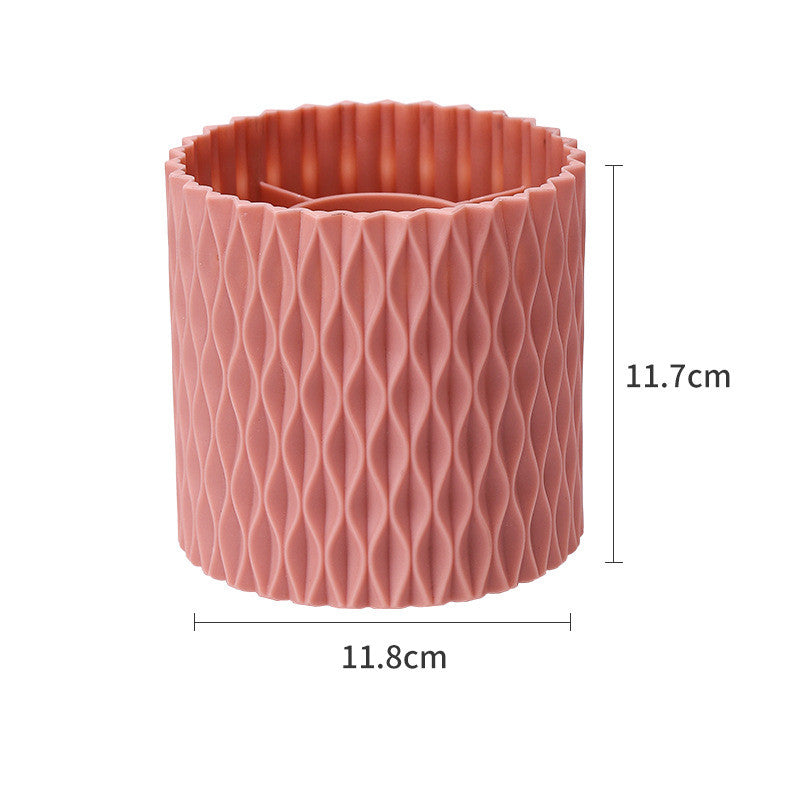 360 Rotating Large Capacity Makeup Brush Portable Storage Box