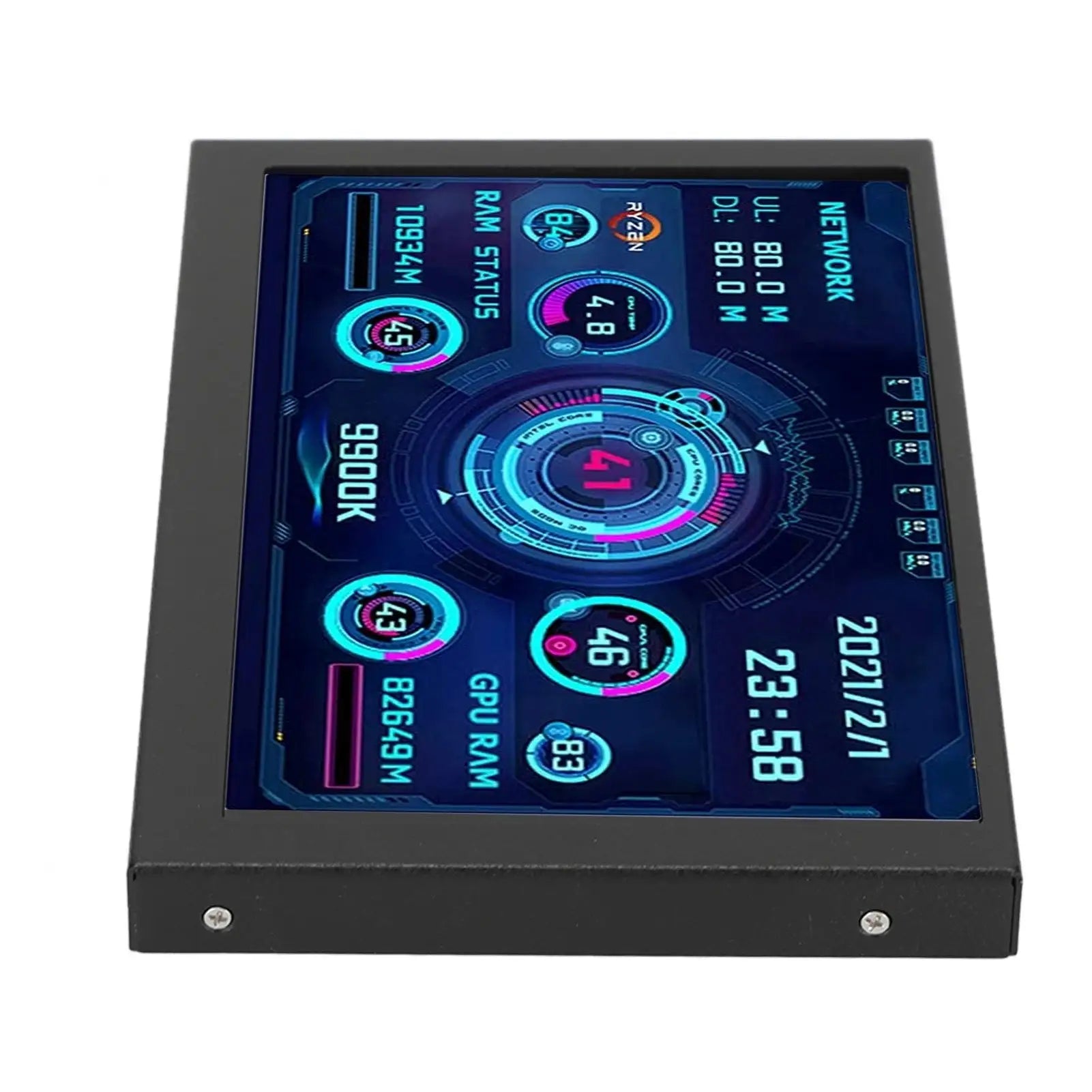 PC CPU Data Monitor 5in IPS USB C TYPE C Temperature Display PC CPU GPU RAM Data Monitor - SJB-DIAMOND ELITES