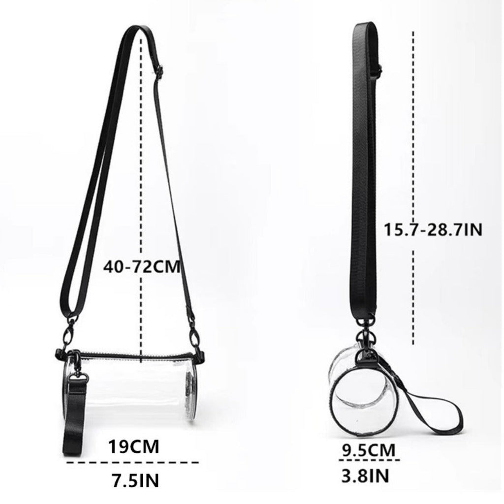 PVC waterproof drum crossbody bag, Transparent small crossbody bag, - SJB-DIAMOND ELITES