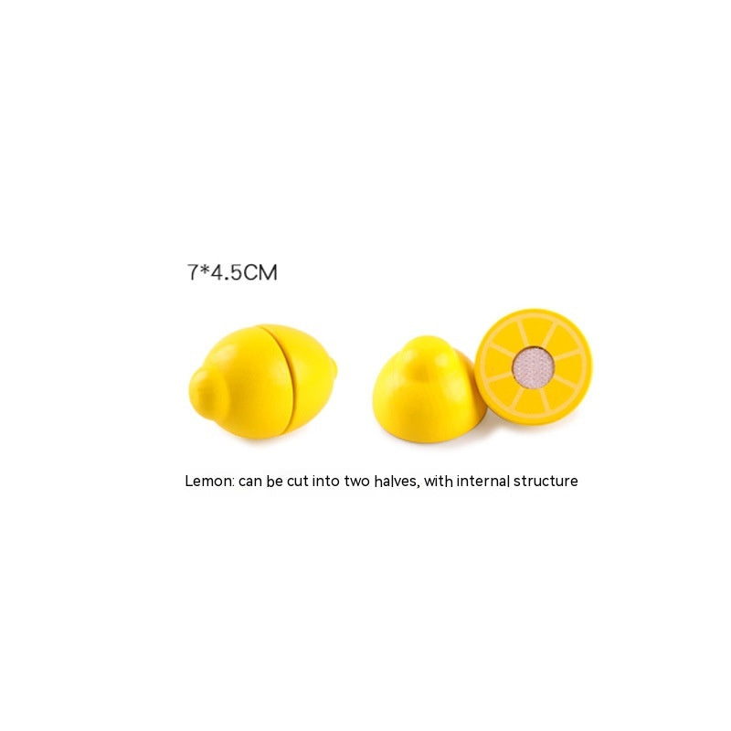 Wooden Vegetable Magnetic Children's Play House Cut Fruit Toys Pi-Mart