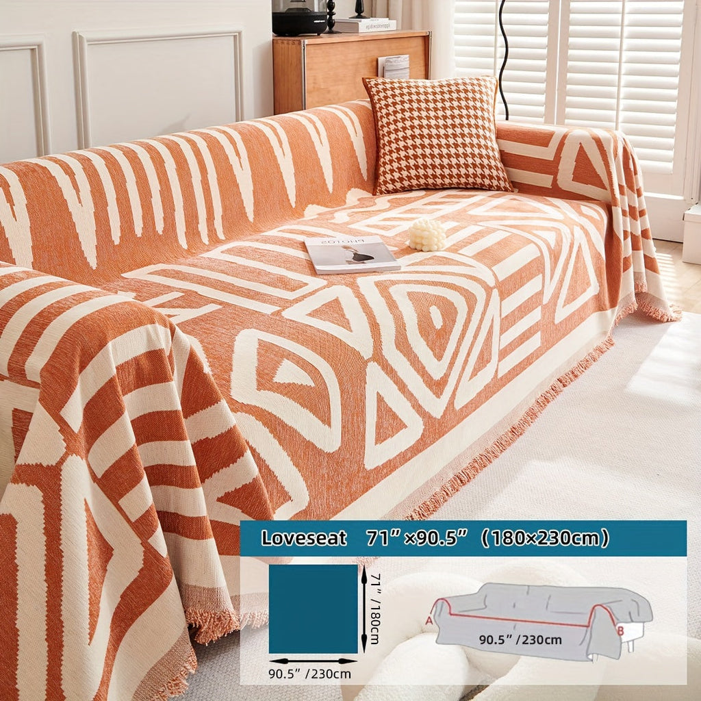 1pc Boho Style Sofa Cover, Anti Pet Scratch Couch Cover, Y Non-Slip Sofa Slipcover Furniture Protector, for Bedroom Living Room Home Decor Couch Cover Blanket Sofa Cover Blanket Sofa Throw Blanket