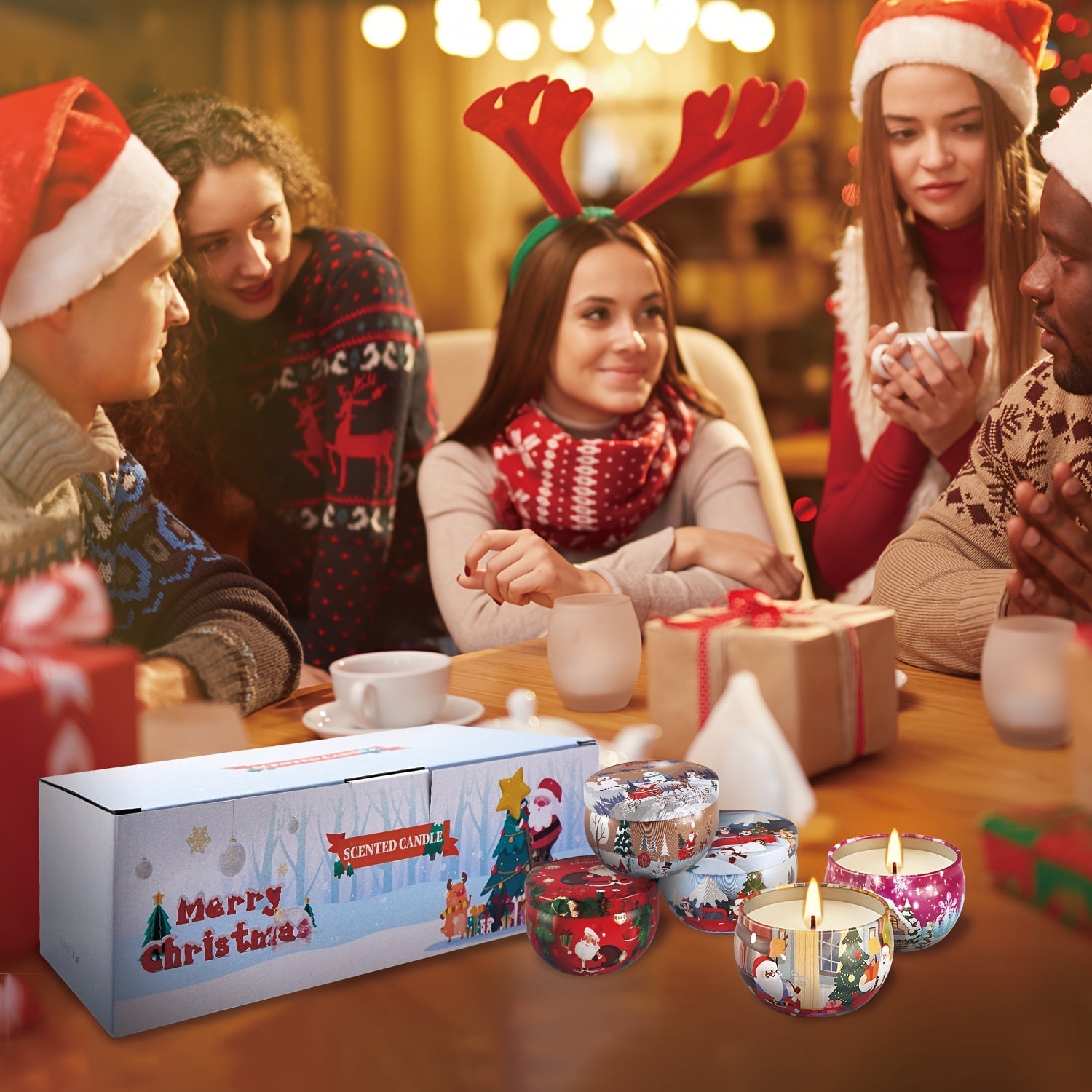 16pcs Christmas Scented Candle, Smoke-free, No-drip, Elegant Romantic Candle, Suitable For Family, Church, Seasonal Celebrations, Also Very Suitable For Christmas Use, As A Gift To Relatives And Friends. Lootquake LLC