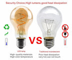 E14 E27 Retro LED Spiral Filament Light Bulb 4W 220V C35 G45 A60 T45 ST64 T185 T225 G80 G95 G125 Vintage Edison Lamp Vintage Filament Light Bulbs Globe Round Stevvex