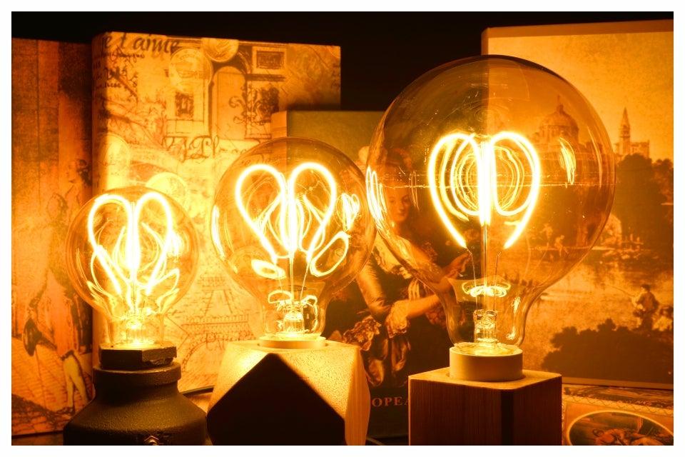 E14 E27 Retro LED Spiral Filament Light Bulb 4W 220V C35 G45 A60 T45 ST64 T185 T225 G80 G95 G125 Vintage Edison Lamp Vintage Filament Light Bulbs Globe Round Stevvex
