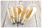 E14 E27 Retro LED Spiral Filament Light Bulb 4W 220V C35 G45 A60 T45 ST64 T185 T225 G80 G95 G125 Vintage Edison Lamp Vintage Filament Light Bulbs Globe Round Stevvex