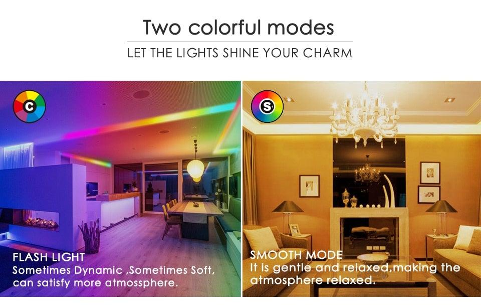 E14 LED Bulb Candle Color Indoor Neon Sign Light Bulb RGB Tape With Controller Lighting 220V E12 Dimmable Smart Lamp For Home Smart WiFi Candelabra Light Bulb, C37 Shape RGB+C+W LED Candle Light Bulb, 5W 400LM (2700k-6500k) Candelabra Bulb Stevvex