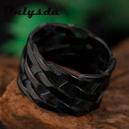 Vintage Weave Stainless Steel Rings Pi-Mart