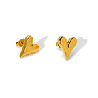 New Titanium Steel Love Heart Earrings Fashion Stainless Steel Pi-Mart