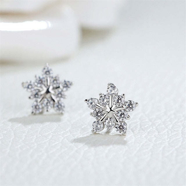 Christmas Snowflake Stud Earrings Pi-Mart