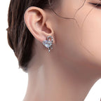 Sterling Silver Blue Stone Earrings Pi-Mart