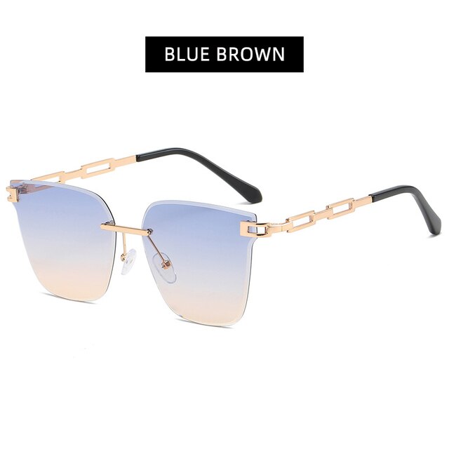 UV400 Cat Eye Sunglasses Frameless - SJB-DIAMOND ELITES
