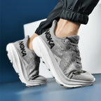 Fashion Lace-up Mesh Sneakers Men Lightweight Shock Absorption Training Shoes Soft-sole Running Sports Shoes Pi-Mart