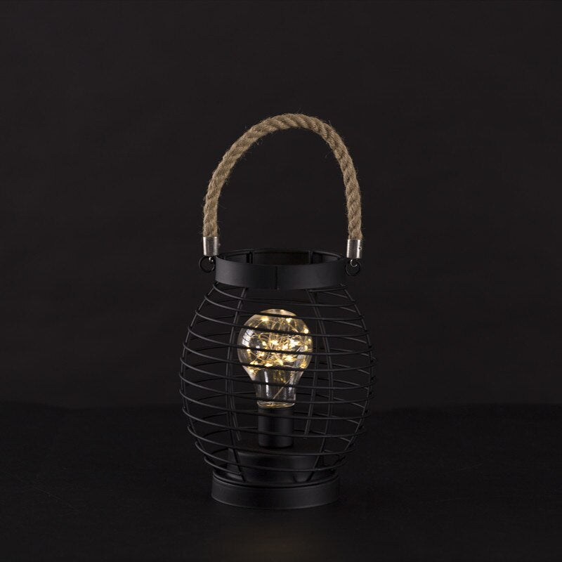 LED Iron Lantern Table Lamp - SJB-DIAMOND ELITES