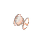 Double Band Moonstone Ring - SJB-DIAMOND ELITES