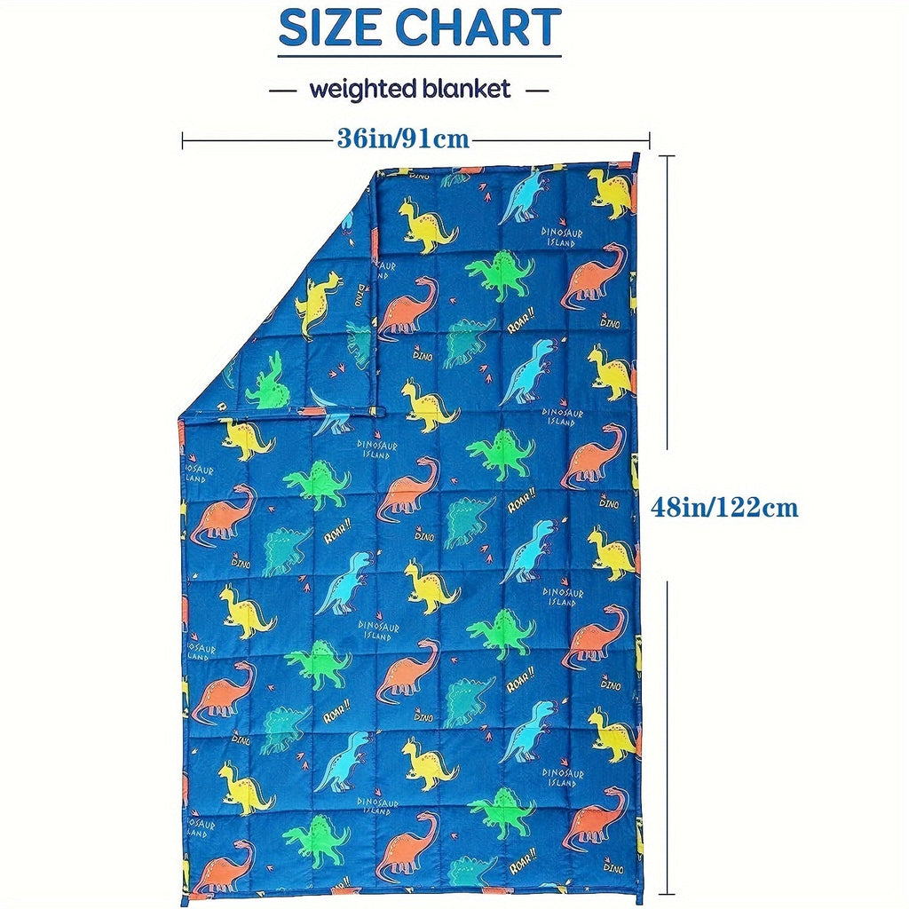 1pc Weighted Blanket Quilt, Cartoon Print Small Weighted Blanket For Relaxation, Travel, Soft & Calming Sleeping, Filled With Glass Beads And Polyester, Adult Sofa Leg Cover Blanket Lootquake LLC