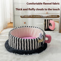 Pet Cat Kennel Striped Three-piece Pet Supplies Pi-Mart