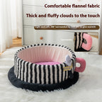 Pet Cat Kennel Striped Three-piece Pet Supplies Pi-Mart