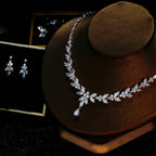 Simple White Bride Zircon Set Women Pi-Mart