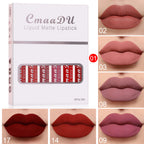 6 Boxes Of Matte Non-stick Cup Waterproof Lipstick Long Lasting Lip Gloss Pi-Mart