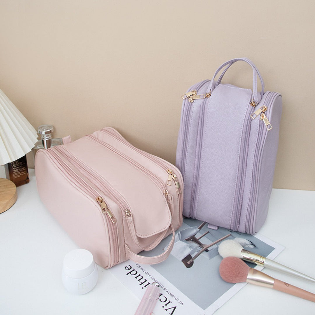 Makeup bag with compartments, Multifunctional cosmetic bag women's large capacity, portable storage bag, partition travel toilet bag, makeup bag organizer, - SJB-DIAMOND ELITES