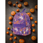 Pumpkin witch pattern digital print backpack, waterproof nylon backpack purse, student backpack purse, - SJB-DIAMOND ELITES