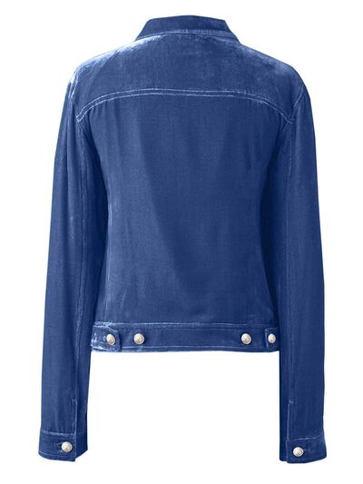 Casual Button-Up Long Sleeve Jacket with Chest Pockets and Relaxed Fit Stevvex