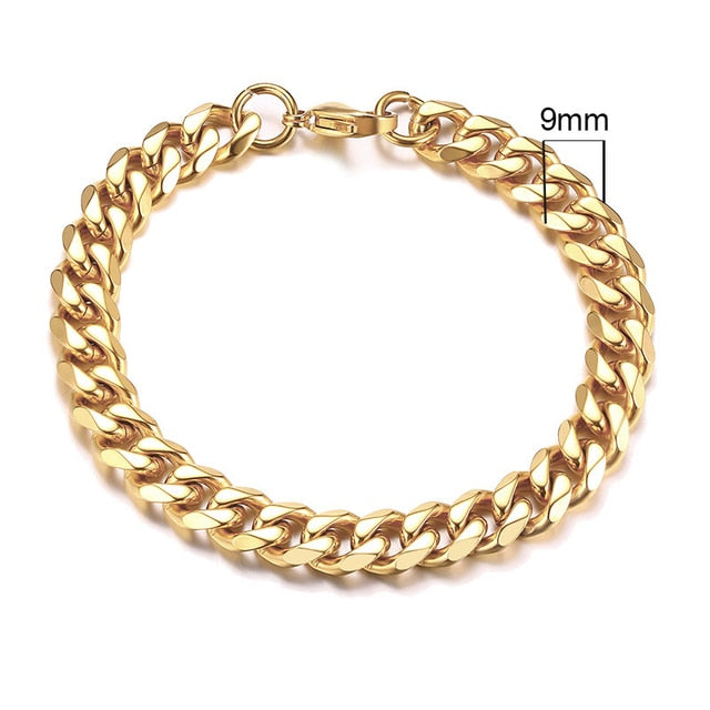 Vnox Men's Chunky Curb Chain Bracelet Pi-Mart