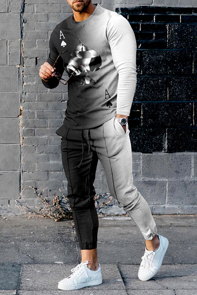 European And American Multi-color Long Sleeve Casual Sports Men Suit Lootquake LLC