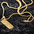 Gold Color Bar Necklace Pi-Mart