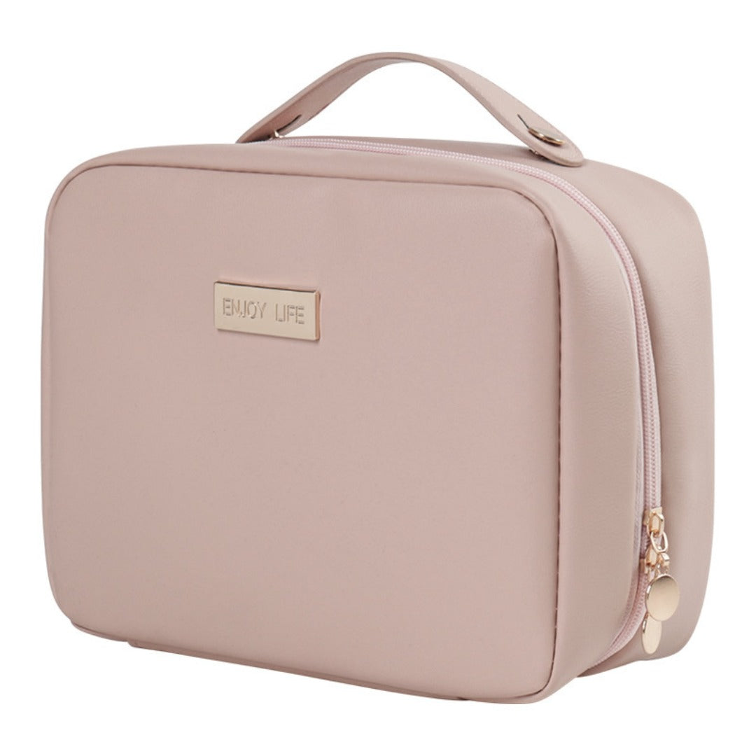 Makeup Bag Organizers, PU Square Portable Cosmetic Bag, Cosmetic Storage Bag, Portable Travel Large-capacity Wash Bag, Makeup Bag with Compartments, - SJB-DIAMOND ELITES