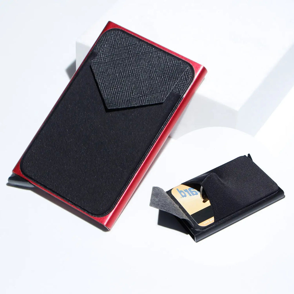 Metal Card Holder, Money Clip Aluminum Alloy Lycra Cloth - SJB-DIAMOND ELITES