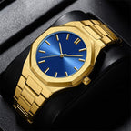 Diamond Gold Men's Watch Student Quartz Pi-Mart