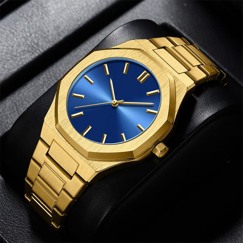 Diamond Gold Men's Watch Student Quartz Pi-Mart
