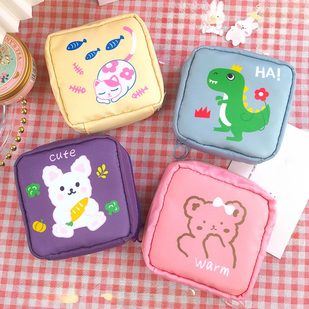 Period Bag for Women, Cute Sanitary Napkin Storage Bag, Portable Period Pouch, Sanitary Pads Bag,Tampons Holder for Purse - SJB-DIAMOND ELITES
