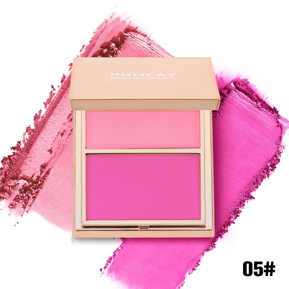 PHOFAY Double-Take Cream & Powder Blush Duo Pi-Mart