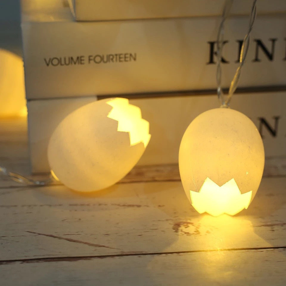 New Easter Broken Shell Egg String Lights Led Egg Lanterns Flashing Lights String Lights Christmas Decoration Lights Pi-Mart