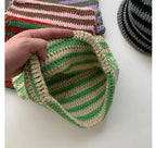 Cute Devil Knitting Striped Hat