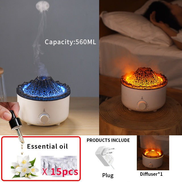 Diffuser Humidifier with Smoke Ring Night Lamp - SJB-DIAMOND ELITES